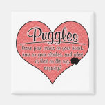 Puggle Paw Prints Dog Humour Refrigerator Magnet