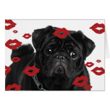 Pugs and Kisses Greeting Cards