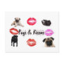 Pugs and Kisses Postcard