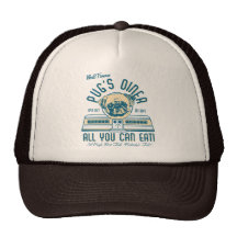 Pug's Diner 50s Vintage Retro Hat (fawn pug)
