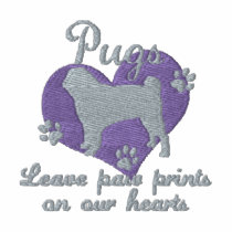 Pugs Leave Paw Prints Pink Women's