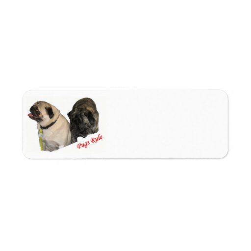 Pugs Rule Return Address Labels
