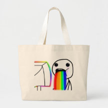 Pukes Rainbows Tote Bags