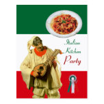 PULCINELLA  ITALIAN KITCHEN PARTY Red Green Recipe Post Cards