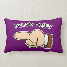Pull My Finger Accent Pillow