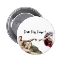 Pull My Finger Fart Humour Pinback Buttons