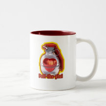 Pull the pin! caneca
