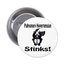 Pulmonary Hypertension Stinks Skunk Awareness Button