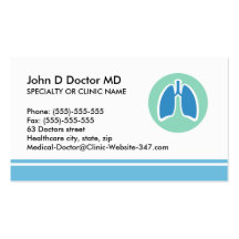 Pulmonology pulmonologist  business card