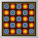 Pulsing Gold Green Posters