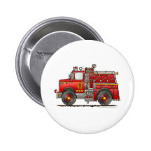 Pumper Rescue Fire Truck Firefighter Buttons