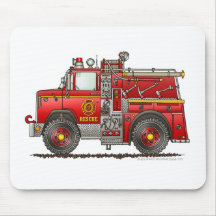 Pumper Rescue Fire Truck Firefighter Mousepads