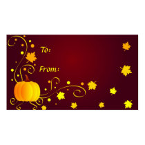Pumpkin and leaves - Gifttag