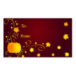 Pumpkin and leaves - Gifttag business cards