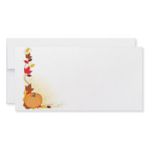 Pumpkin Autumn Border Personalized Photo Card