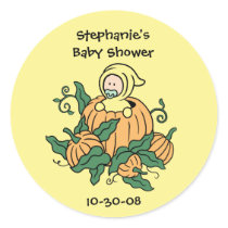 Pumpkin Baby Sticker - Baby Shower