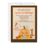Pumpkin Baby's 1st Birthday Halloween 5x7 Invite