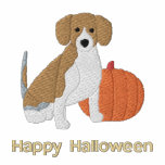 Pumpkin Beagle Embroidered Shirt (Zip Hoodie)