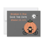 Pumpkin Carriage At Night Save The Date Card Custom Announcement