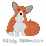 Pumpkin Corgi Embroidered Shirt (Long Sleeve)
