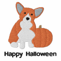Pumpkin Corgi Embroidered Shirt (Polo Shirt)