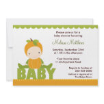 Pumpkin Costume Baby Shower Invitation