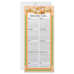 Pumpkin Design Grocery List rack cards