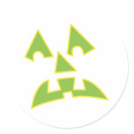 pumpkin eyes jack-o-lantern face round stickers