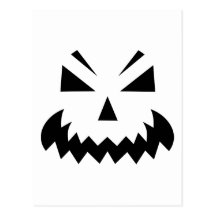 Pumpkin face postcards