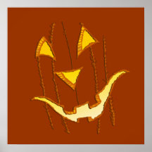Pumpkin Face Posters