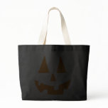 pumpkin face tote canvas bags