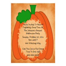 Pumpkin Halloween Invitation