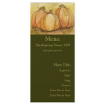 Pumpkin Harvest Menu Card
