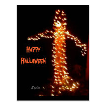 Pumpkin Head Halloween Postcard