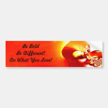 Pumpkin In Water Lilies Fractal Bumper Stickers