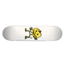 pumpkin man standing vine skateboard deck