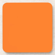 Pumpkin Orange Cork Coaster