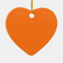 Pumpkin Orange Heart Ornament