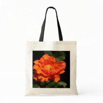 "Pumpkin Orange Rose" Canvas Bags