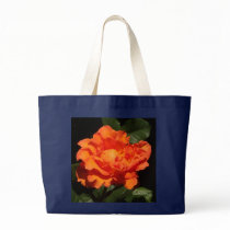"Pumpkin Orange Rose" Tote Bag