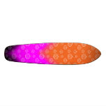 Pumpkin pattern on orange pink black skateboard deck