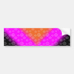 Pumpkin pattern orange pink black bumper stickers