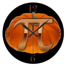 Pumpkin Pi Funny Math-lover's Wall Clock