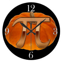 Pumpkin Pi Funny Math-lover's Wall Clock