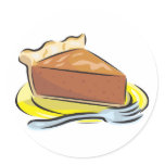 pumpkin pie round sticker