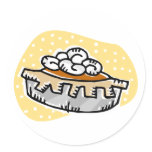 pumpkin pie whipped cream round sticker