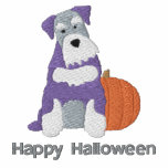 Pumpkin Schnauzer Embroidered Shirt (Polo) embroidered shirts