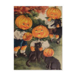 Pumpkinheads (Vintage Halloween Card)
