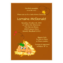 Pumpkins 5x7 Fall Autumn Baby Shower Invitation