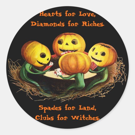 Pumpkins at Cards Halloween Stickers